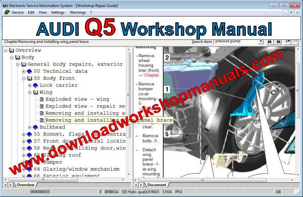 audi q5 workshop manual